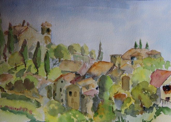 An afternoon sketch under the shade of a lazy oak tree