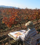 tess-painting-the-vines-at-chateau-les-crostes