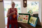 Chris and her wonderful paintings in Provence