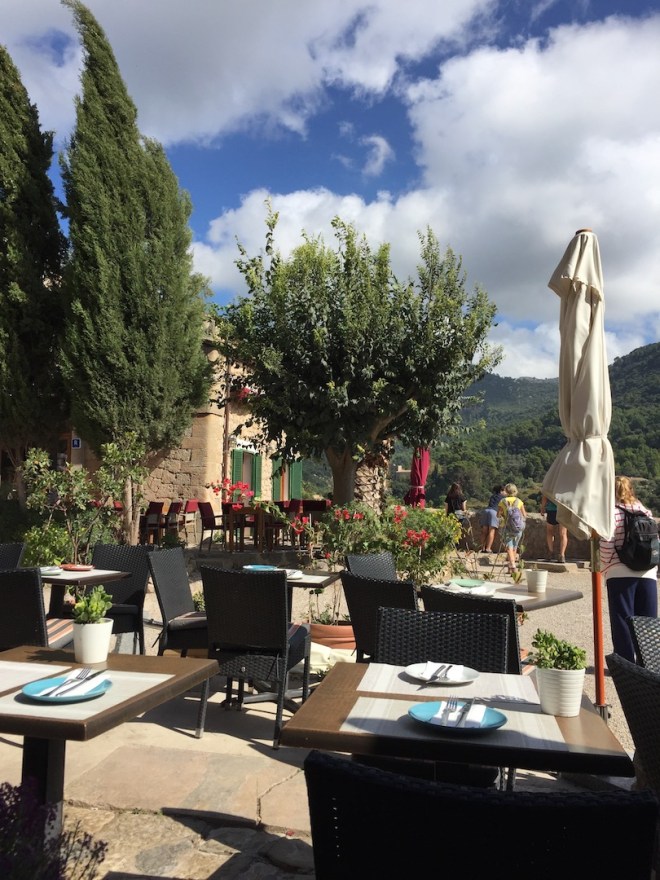 Looking out from our restaurant