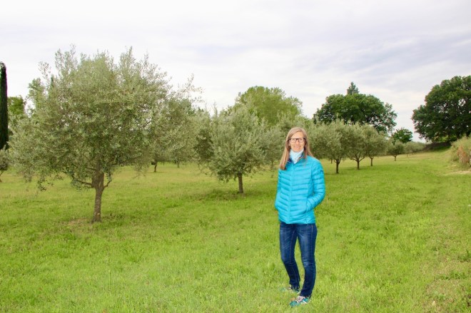 Anna in our olive grove